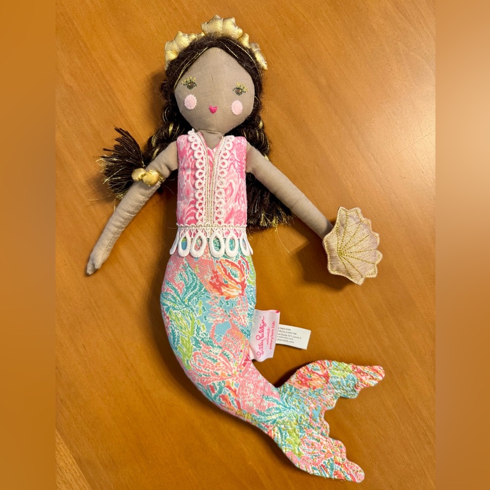 Lilly Pulitzer Pottery Barn mermaid doll